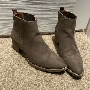 Olive Green Heeled Booties